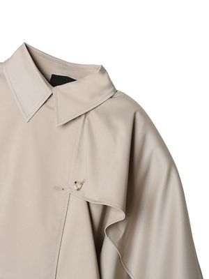 GEOMETRIC SHIRT TRENCH - CEMENT
