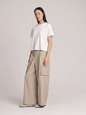 TAILORED CARGO PANTS - CEMENT