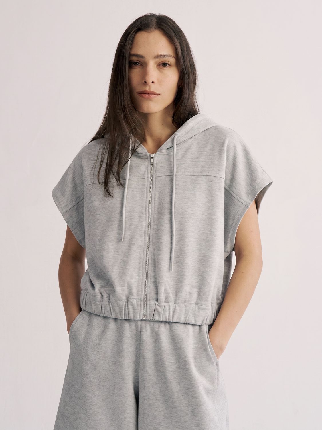 SHORT-SLEEVE ZIP-UP HOODIE - LHG