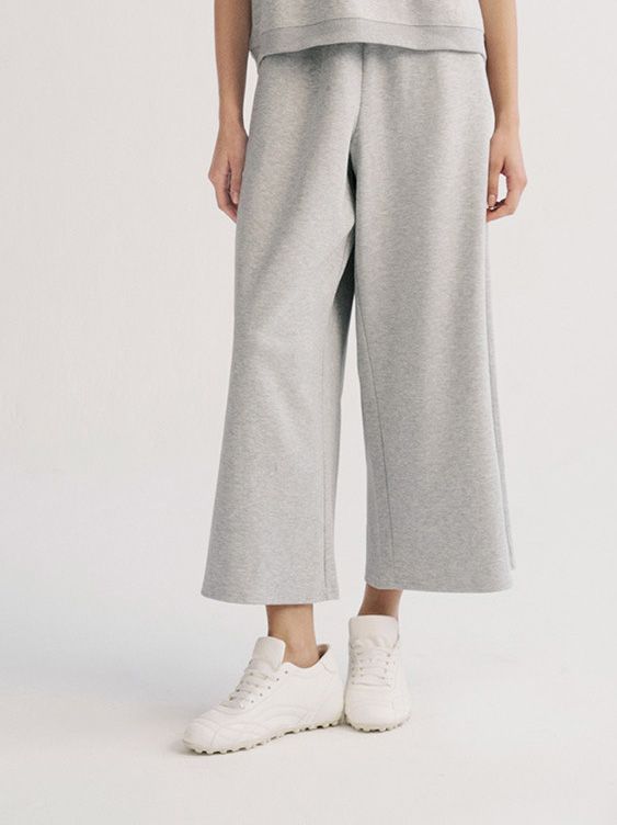 PANELED CROPPED WIDE-LEG PANTS - LHG