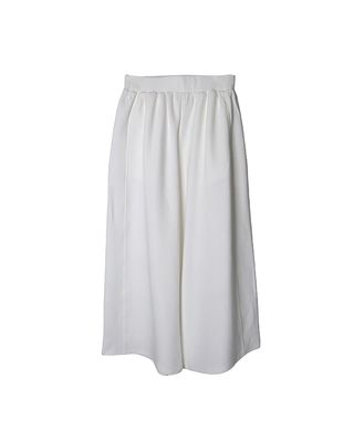 PANELED CROPPED WIDE-LEG PANTS - EGGSHELL