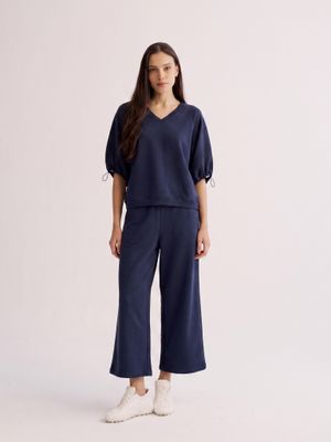 VOLUMINOUS-SLEEVE SWEATSHIRT - ECLIPSE