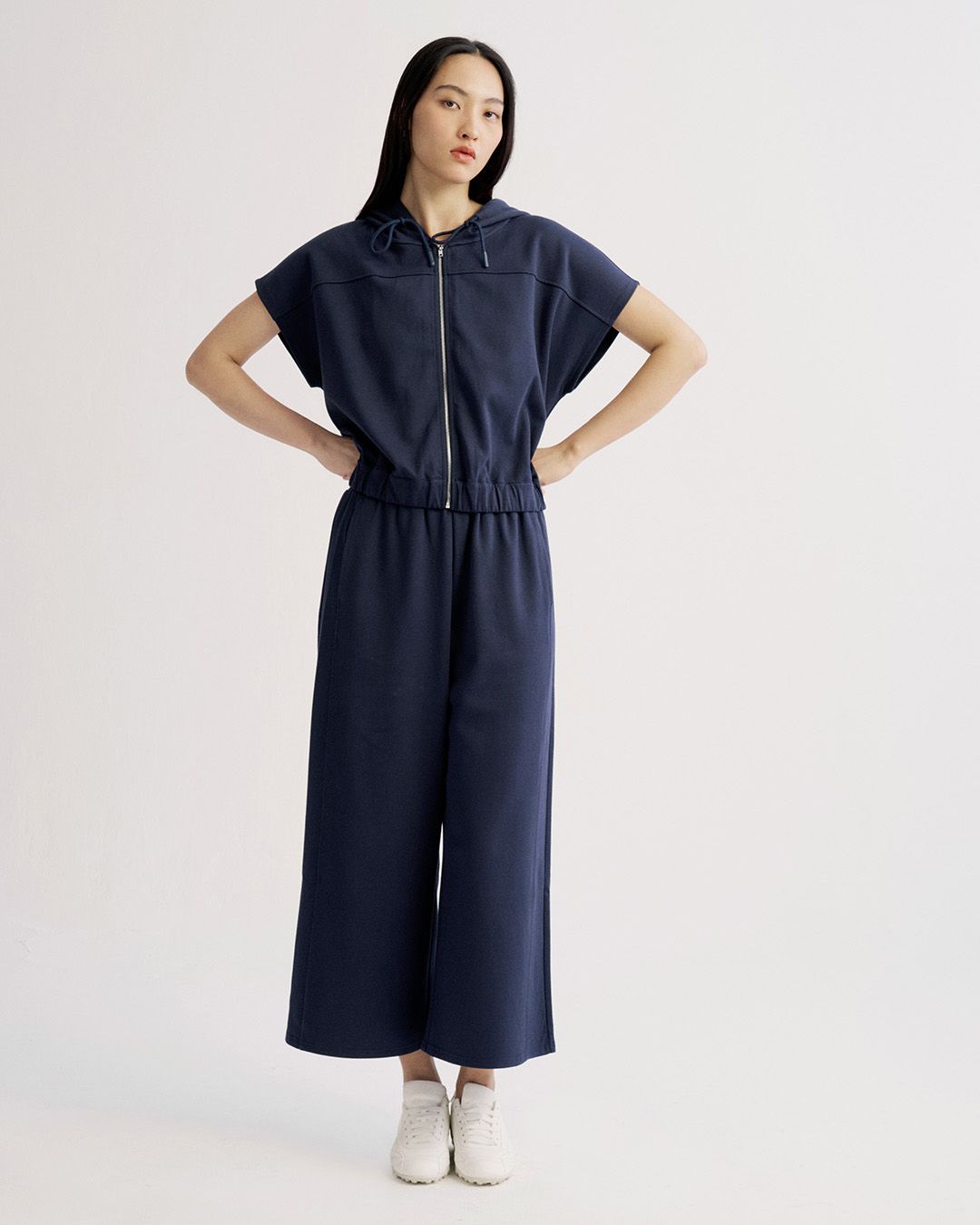 PANELED CROPPED WIDE-LEG PANTS - ECLIPSE