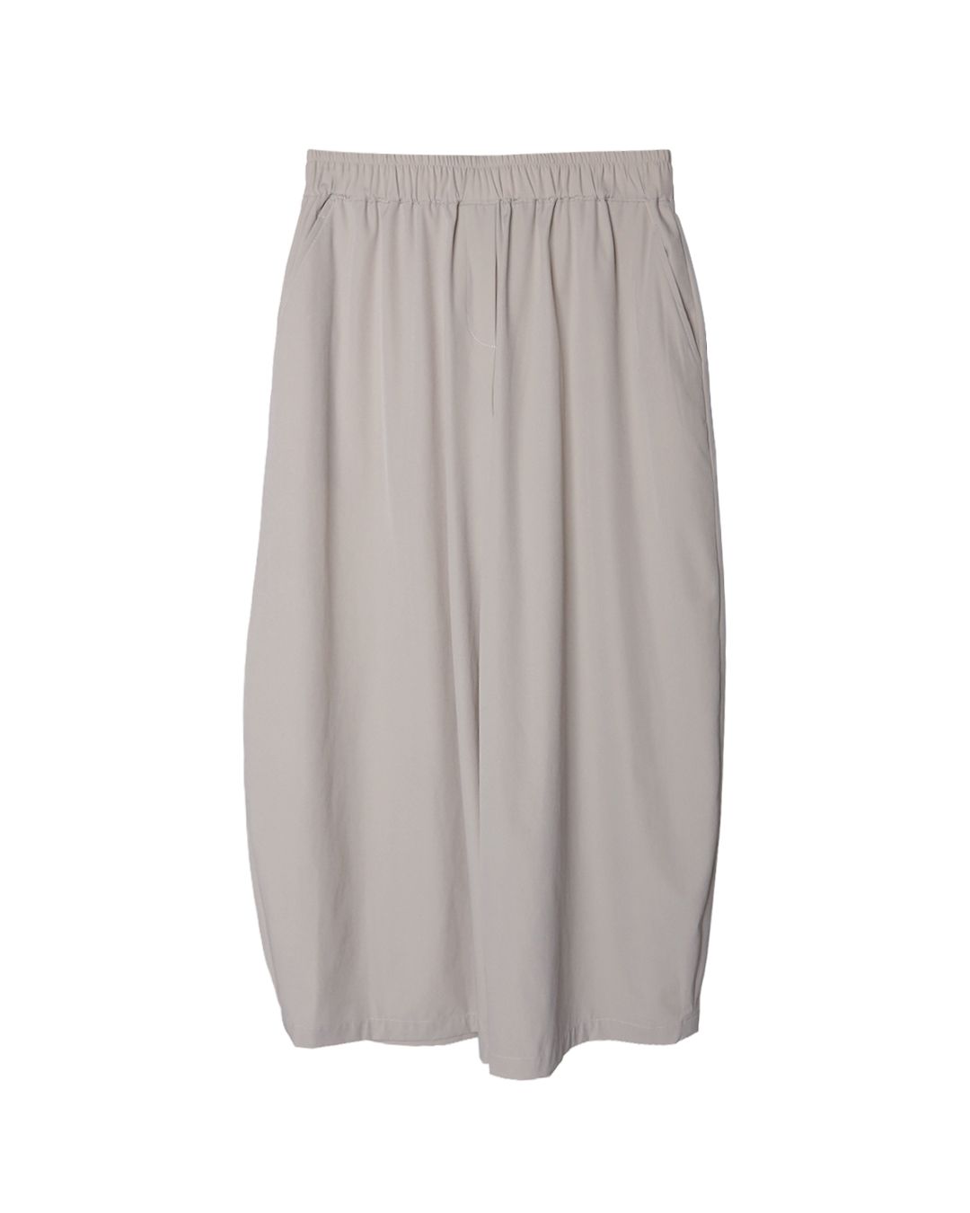 BALLON FIT CROPPED PANTS - CEMENT