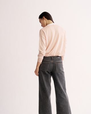 STRIPED TOP - BLOSSOM/EGGSHELL