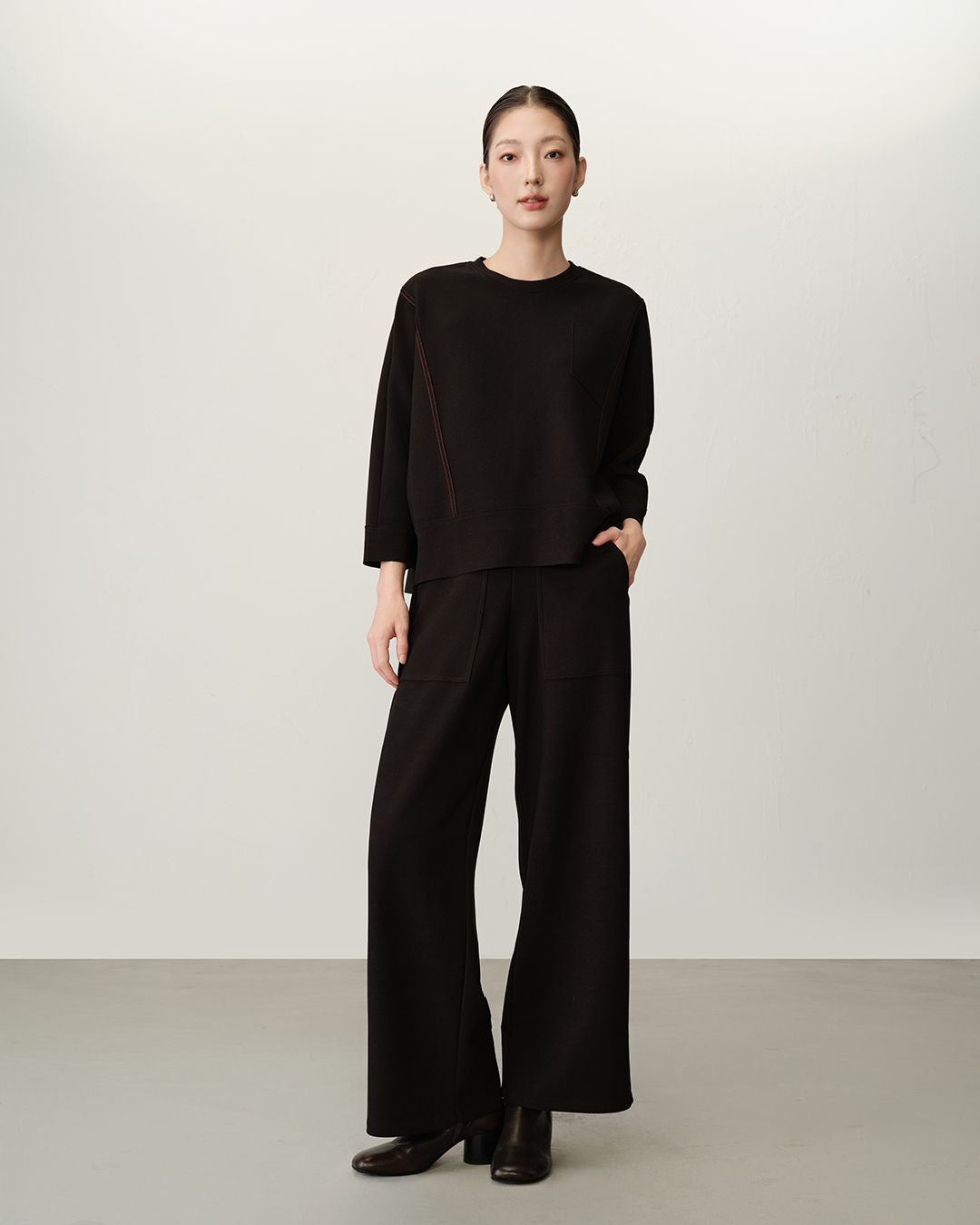 WIDE LEG PANTS - BLACK