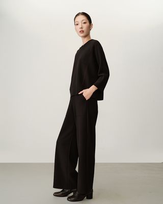 WIDE LEG PANTS - BLACK