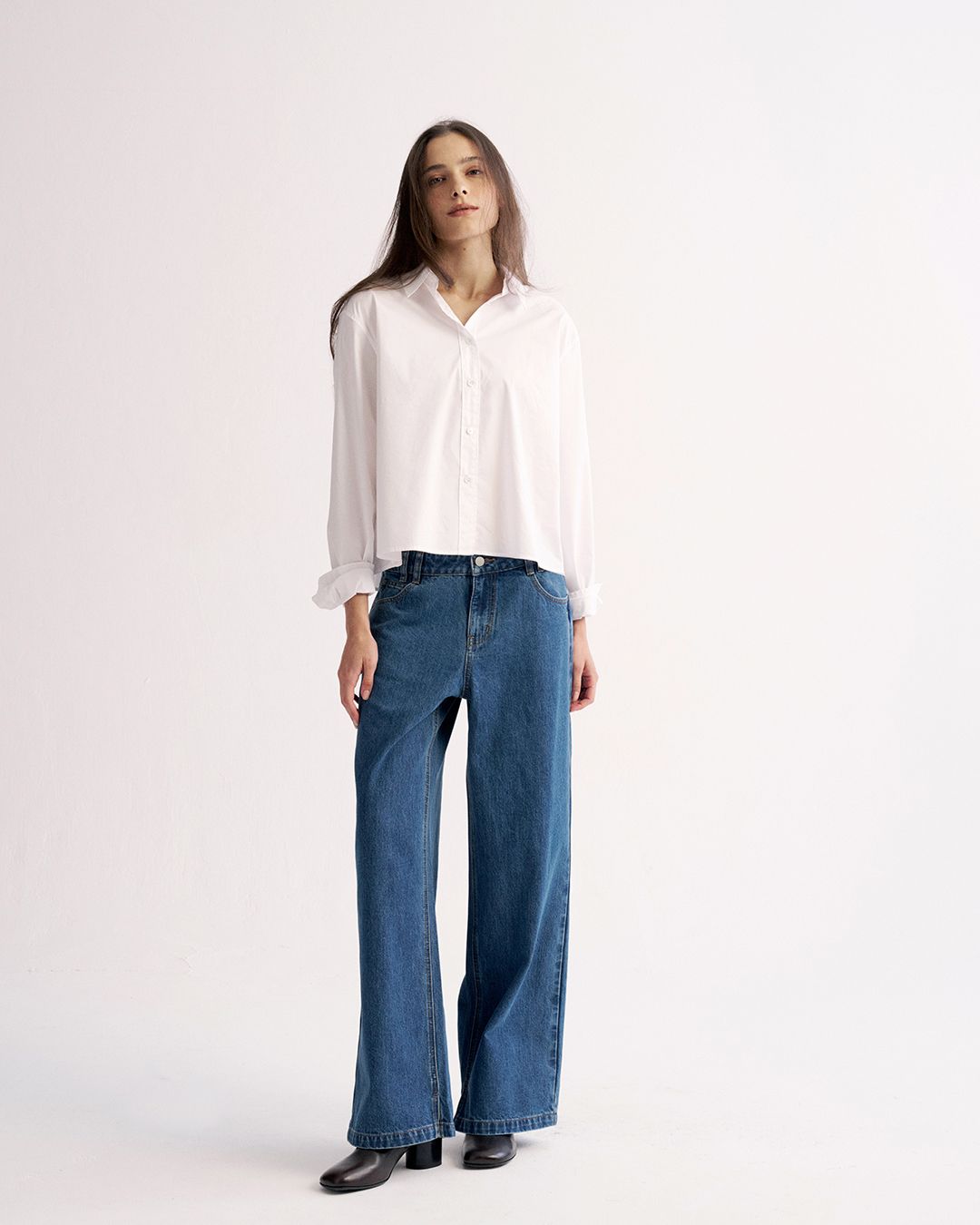 DROP SHOULDER SHIRT - EGGSHELL