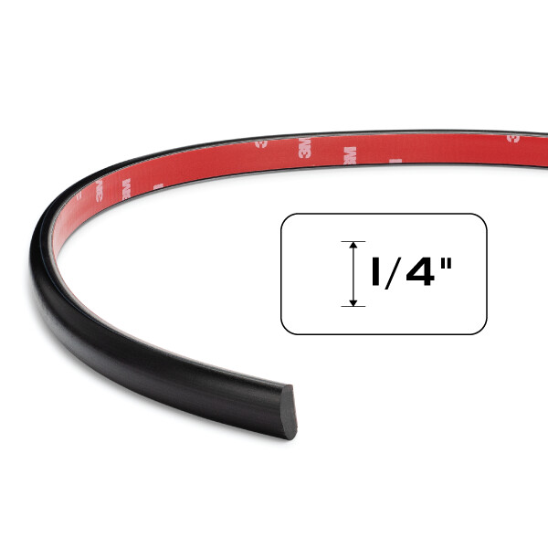 Black Car Body Molding Trim 1/4" x 30' Kit