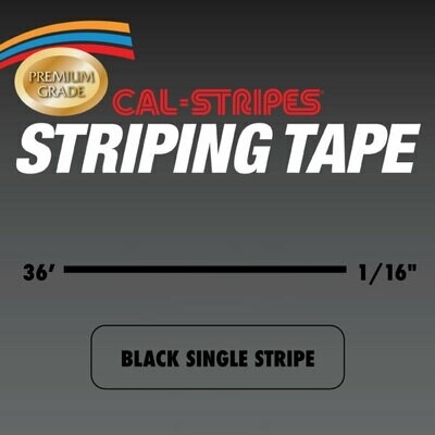 Cal-Stripes® Black Single Pinstriping Tape- 1/16