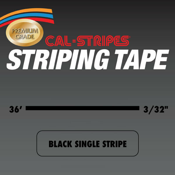 Cal-Stripes® Black Single Pinstriping Tape- 3/32