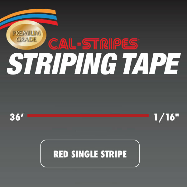 Cal-Stripes® Red Single Stripe 1/16