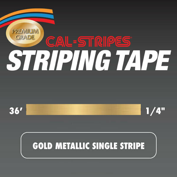 Cal-Stripes® Gold Metallic Single Stripe 1/4