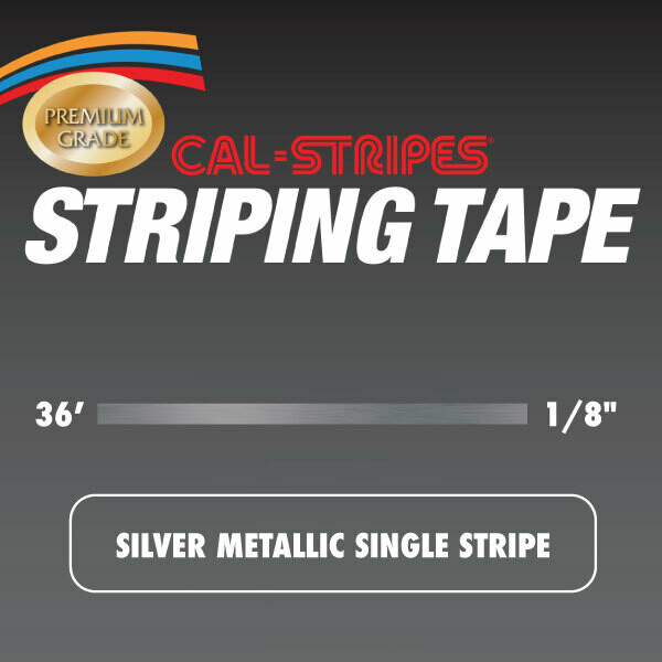 Silver Metallic Single Stripe 1/8