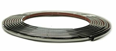 Chrome Half Round Trim - 3/8 x 50' Kit