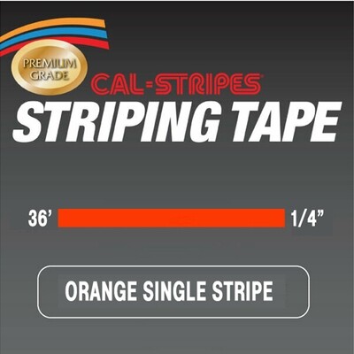 Cal-Stripes® Orange Single Pinstriping Tape 1/4