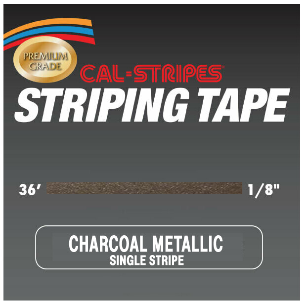 Cal-Stripes® Charcoal Metallic Single Pinstriping Tape 1/8