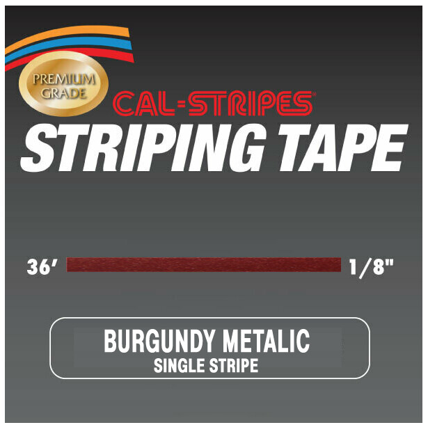 Cal-Stripes® Burgundy Metallic Single Pinstriping Tape 1/8
