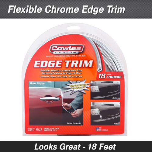 Cowles® T5605  Chrome U Channel Edge Trim 18'