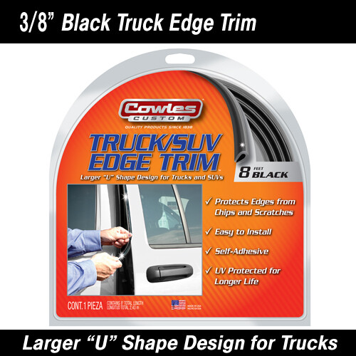 Cowles® S37203 Black Truck Door Edge Guard Trim 8 Feet