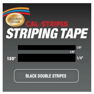 Cal-Stripes® Black Double Stripes 1/2