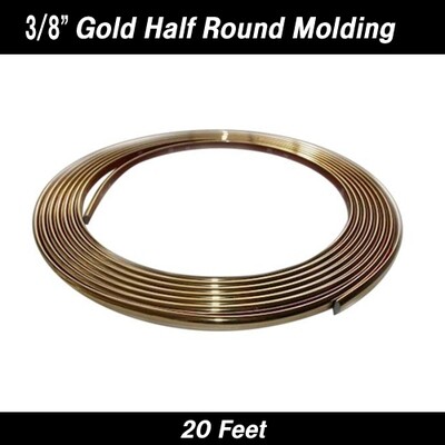 Cowles Gold Half Round Bodyside Molding 3/8" x 20' Kit
