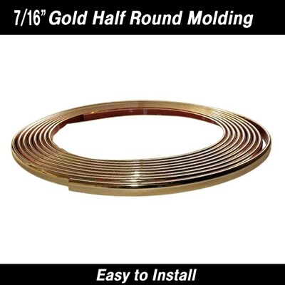 Cowles 37-533 Gold Chrome Bodyside Molding Trim 7/16" x 20' Kit
