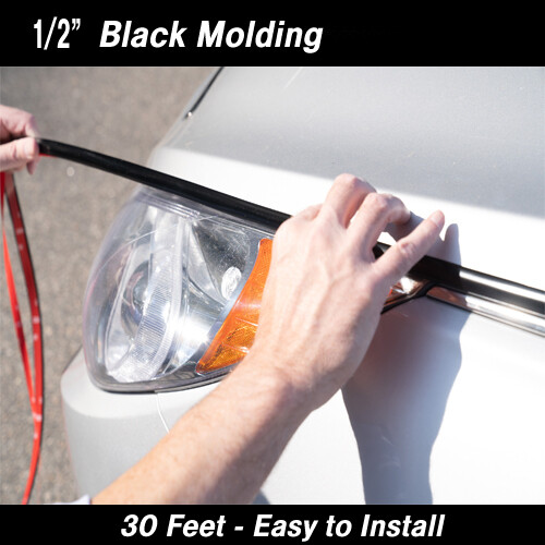 Cowles Black Custom Trim for Cars 1/2" x 30' kit