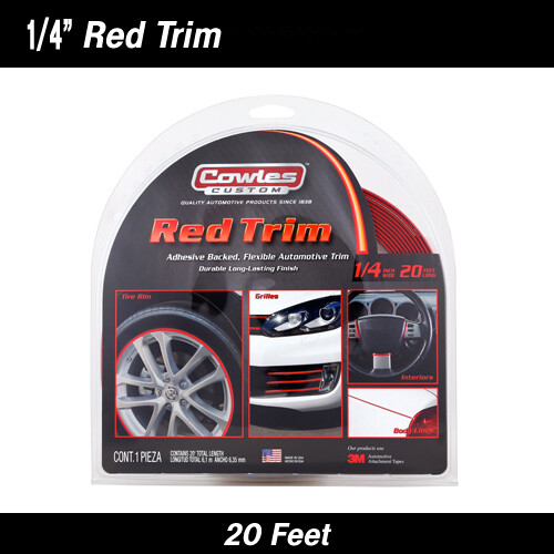 Cowles S37525 Red Custom Color Trim for Cars Trucks and SUVs 
