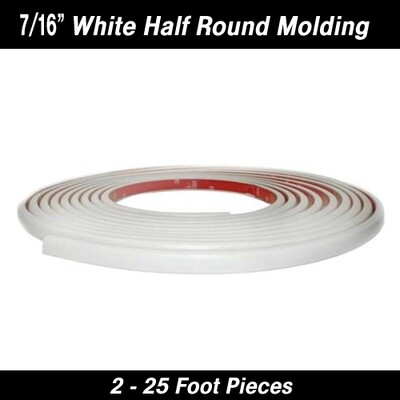 Cowles® 37-551-02 Half Round White Car Body Side Molding 7/16 Cowles® 37-551-02 Half Round White Car Body Side Molding 7/16