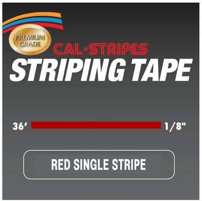 Cal-Stripes® Red Single Pinstriping Tape 1/8