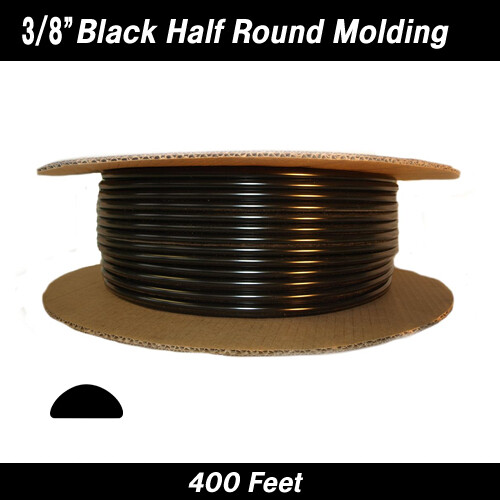 Black Half Round Bodyside Molding 3/8 Black Half Round Bodyside Molding 3/8" x 400' Reel