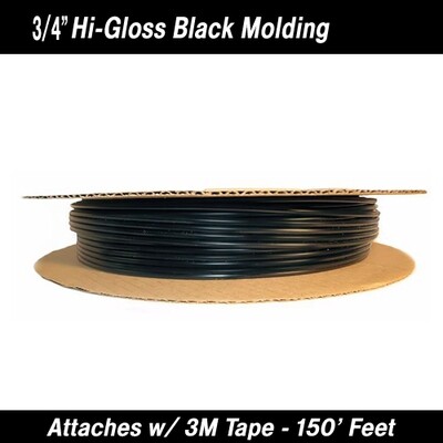 Cowles® 37-027 Hi-Gloss Black Bodyside Molding 3/4