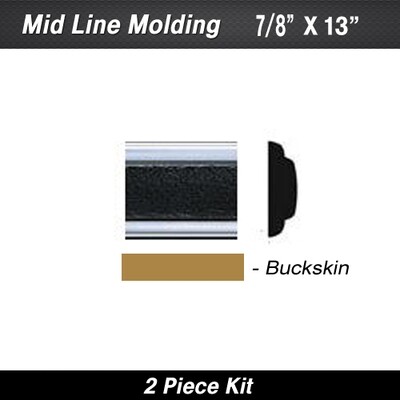 Buckskin Mid Line w/ Ends Body Side Trim Molding 7/8" x 13' (2)