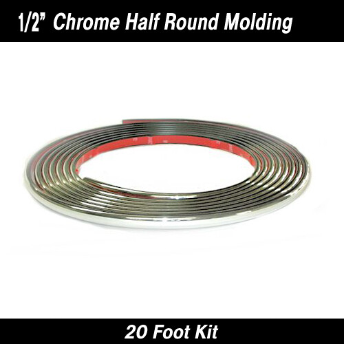 Cowles® 37-422 Chrome Half Round Style Wheel Well Molding 1/2