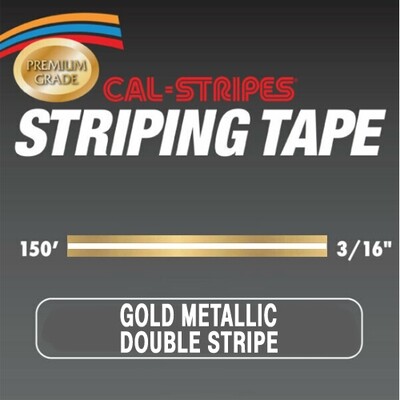 Cal-Stripes Gold Metallic Double Stripe 3/16