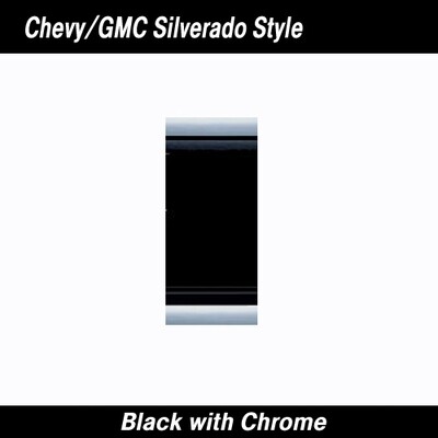Cowles® 33-162 Custom Silverado Black/Chrome Body Side Trim Molding 2 1/4
