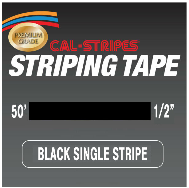 Cal-Stripes® Black Single Pinstriping Tape 1/2