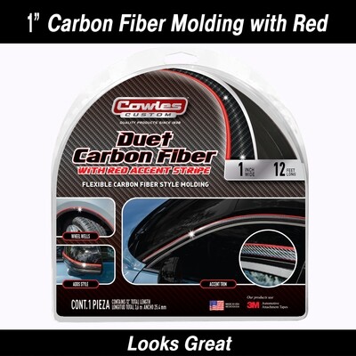 Cowles® S37799 Carbon Fiber Style Molding w/ Red 1