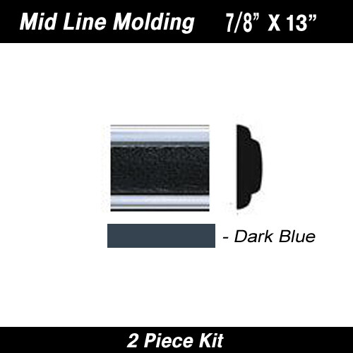 Dark Blue Mid Line w/ Ends Body Side Molding 7/8" x 13' (2)