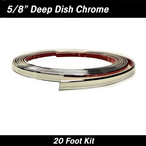 Chrome Dish Style Body Molding 5/8" x 20'