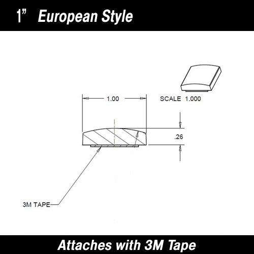 European Style Chrome Body Molding 1" x 50'