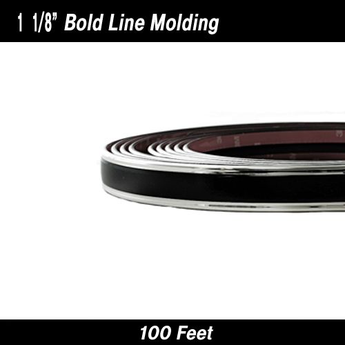 Black w/Chrome Bold Line Body Side Molding 100'