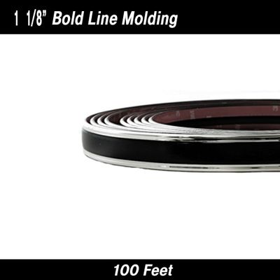 Black w/Chrome Bold Line Body Side Molding 100'