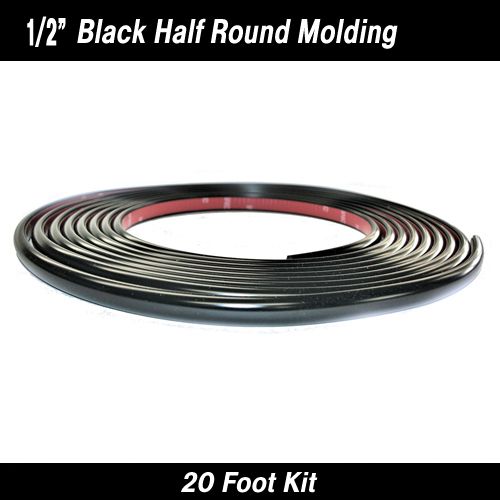 Black Half Round Style Wheel Well Molding 1/2 Black Half Round Style Wheel Well Molding 1/2" x 20' Kit