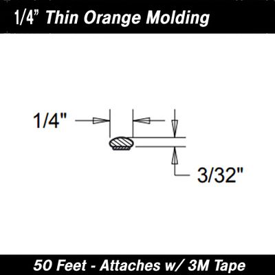 Cowles Orange Custom Molding Trim 1/4" x 50'