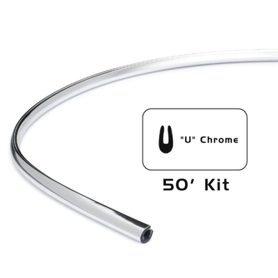 Chrome Full Size Door Edge Guard 50' Kit