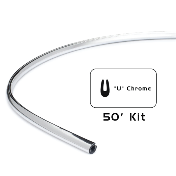 Chrome Full Size Door Edge Guard 50' Kit Chrome Full Size Door Edge Guard 50' Kit