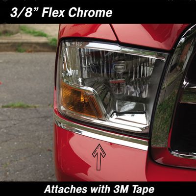 Flex Chrome Trim Molding 3/8" x 50' Kit
