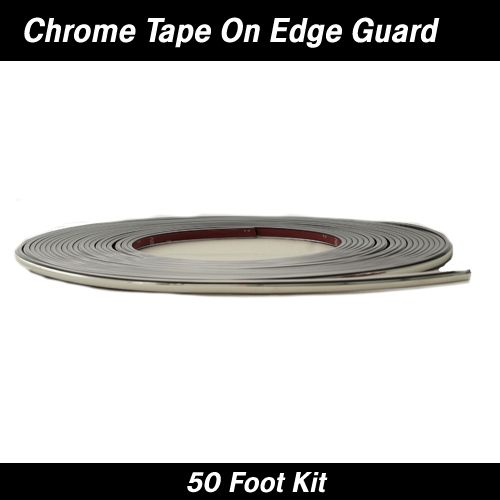 Chrome Tape On Edge Guard - 3/8 Chrome Tape On Edge Guard - 3/8" Wide x 50 Feet